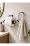 Practical Adhesive Roll Paper Holder and Towel Cloth Hanger 2-Piece Organizer Set - 3