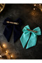 Set of 2 Large Bowknot Automatic Hair Clips for Women and Children, Patterned Solid Color Hair Clips - 2