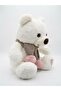 Buffy the Bear with Scarf White 55cm Cute and Comfortable: Plush Sleeping Pillow and Hugging Companion Decorative Toy - 3