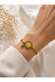Gold Quarter Model Evil Eye Beaded Chain Steel Bracelet - 3