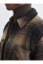 Peak New Season Plaid Patterned Wool Blend Men's Shirt Jacket - 3