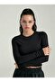 Long Sleeve Cotton Round Neck Blouse - 2