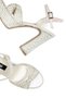 Women's High Heeled Stone Embellished Ankle Strap Evening Dress Shoes - 6