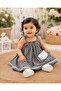 Black gingham lace pocket frock - 3