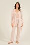 Women's Striped Pink Pajama Set with Bralette (Socks as a Gift)