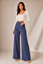 Women's High Waist Modal Fabric Sweatpants with Front Stitching Detail - 6