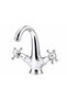 Koç Kartal Chrome Sink Faucet Classic Cross Handle Swan Spout Retro Bathroom Faucet Chrome Color - 2