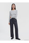 Rmz Gi̇yi̇m Farkiyla Zero Roba Collar Striped Women's Knitwear Sweater - 2