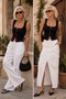 Square neck corset-look blouse with hook-and-eye closure - 3