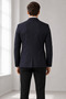 Special Texture Linen Blend 6 Drop Men's Single Jacket 73070-Navy Blue - 2