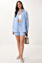 Embroidered Muslin Shirt Shorts Set Lax0014 Sky Blue - 3