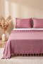 Pink Natural Double Printed Pique & Bedspread 200X230 cm
