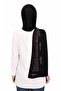 Plaid Stone Combed Cotton Shawl-Black Silver - 3