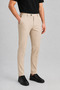 Men's Beige Slim Fit Classic Casual Flexible Comfortable Fabric Trousers - 3