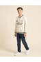 Senior Boys White Plain V-Neck Sweatshirt - 2