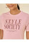 Women Mauve Printed T-Shirt - 4