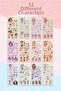 Sweet Ladies - 500 Stickers - 12 Different Characters - Agenda, Diary, Planner - 2