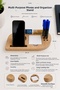 Deskmate Sapphire Oak Mdf Desktop Organizer with Phone Stand – Pen Holder & Note Holder & Card Holder - 2