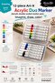 12-Piece Art-X Acrylic Duo Marker Set with Carrying Case - 2