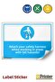 Where There Is a Risk of Falling, Wear Your Safety Harness Warning Sign Sticker 35X50 cm
