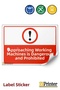 Warning Sign for Personnel Outside Authorized Operator Area of Machine, Kllnmsı Ysktr Isg, 25X35 cm