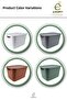 Decorative Storage Box 3-Piece Organizer with Lid Bathroom Kitchen Organizer Multi-Purpose Box - 5
