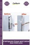 Special Production Double Button Safety Lock White Set 4 Pieces Refrigerator Drawer Cabinet Door Child Lock - 4