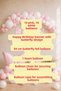 Butterfly Birthday Balloon Decoration Set Pink White Happy Birthday Banner Foil Balloon - 2