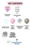 Silver Number 0 Age Balloon Set Pink Heart White Transparent Smoke Balloon Silver Confetti Birthday Set - 2