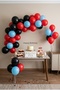 Black Red Blue Balloon Set 20 Pieces Birthday Party Decoration Stylish - 3