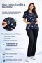 Patterned Medical Scrubs Doctor Nurse Uniform Set - High Cotton Ratio Stretchable Uniform - 2