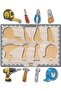 Wooden Turkish School Utensils-Musical Instruments-Hand Tools-Sports Instruments Set of 4 Animals Educational-Tutorialal Puzzle - 7