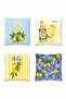 Lemon Themed Patterned 4-Piece Throw Pillow Cover Set - 3