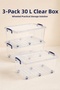 30 Lt Toy Storage Box with 3 Wheels, Toy Organizer - Children's Room Organizer