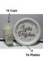 32 Piece Birthday Set, 16-Piece Birthday Plate and 16-Piece Birthday Cup Set, Birthday Party Set, Happy Birthday Cardboard Plate 22 cm - 2