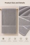 Hand and Face Towel 50X90 cm Partial Velvet Jacquard Nova - 7