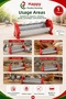 Pigeon Feeder Metal 15 cm 1 Piece Galvanized Sheet Plastic Side Winged Feeder - 7