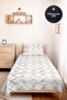 Marble Geometric Young Room Single Pique Set-Gold Gray Modern 160X220 cm Quilted Bedspread