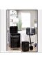 Luna Chrome/Black Square 6-Piece Bathroom Set Oky-1631