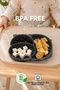 Mys34005 Silicone 3-Compartment Non-Slip Baby Food Plate Anthracite 14*21cm