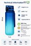 2-Piece Tritan Water Bottle Set 800 ml Double Color Softtouch Ff Collection Tritan Water Bottle - 4