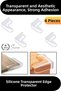 # Corner Protection Silicone Transparent Table Edge Protection Device 4 Pieces Adhesive Corner Protector Baby Child Safety Anti-Impact Coffee Table Cabinet Tv Unit Furniture Corner Protection Soft Pvc 90 Degrees