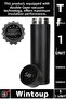 # Thermos Leak-Proof Vacuum Flask with Smart Led Display and Digital Temperature Display, Outdoor Steel Thermos, Black