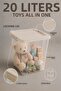 Deep Toy Organizer - Baby and Kids Room Organizer with Locking Lid for Storage 20Lt Beige - 3