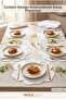 6 Linen Placemat Set with Daisy Embroidery, SPECIAL STAIN RESISTANT FABRIC - 2