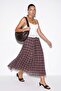Brown Plaid Printed Self-Fusing Tulle Skirt Tdrss26Et00062