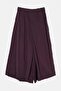 Plum Modal Elastic Waist Zipper Pleated Trousers Tdrss26Pl00046 - 7