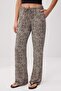 Çok Renkli Animal Wide Leg/Geniş Paça Beli Lastikli Normal Bel Yumuşak Örme Pantolon TWOSS26PL00216 - 3