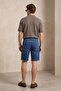 Blue Regular Fit Pipe Leg Flexible Men's Denim Shorts & Bermuda Tmnss26Sr00033 - 3