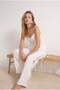 Ecru Woven Maxi Beach Blouse Pants Set Tbess26Au00086 - 2